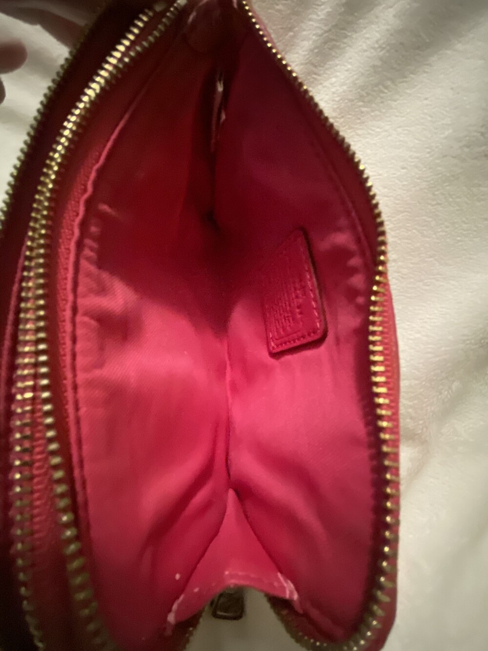 Coach Pink Leather Wristlet Double L Zippers with Detachable Strap 53551 - Picture 7 of 13